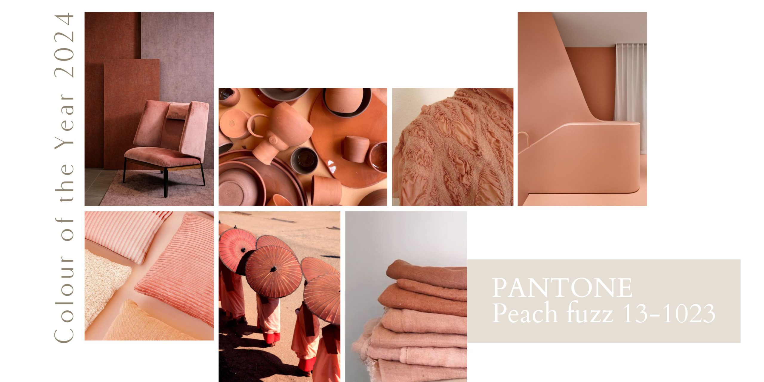 Pantone Color of the Year 2020: Peach - a warm, soft hue symbolizing optimism and tranquility